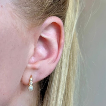 Edel -  forgyldte øreringe med perler fra MerlePerle